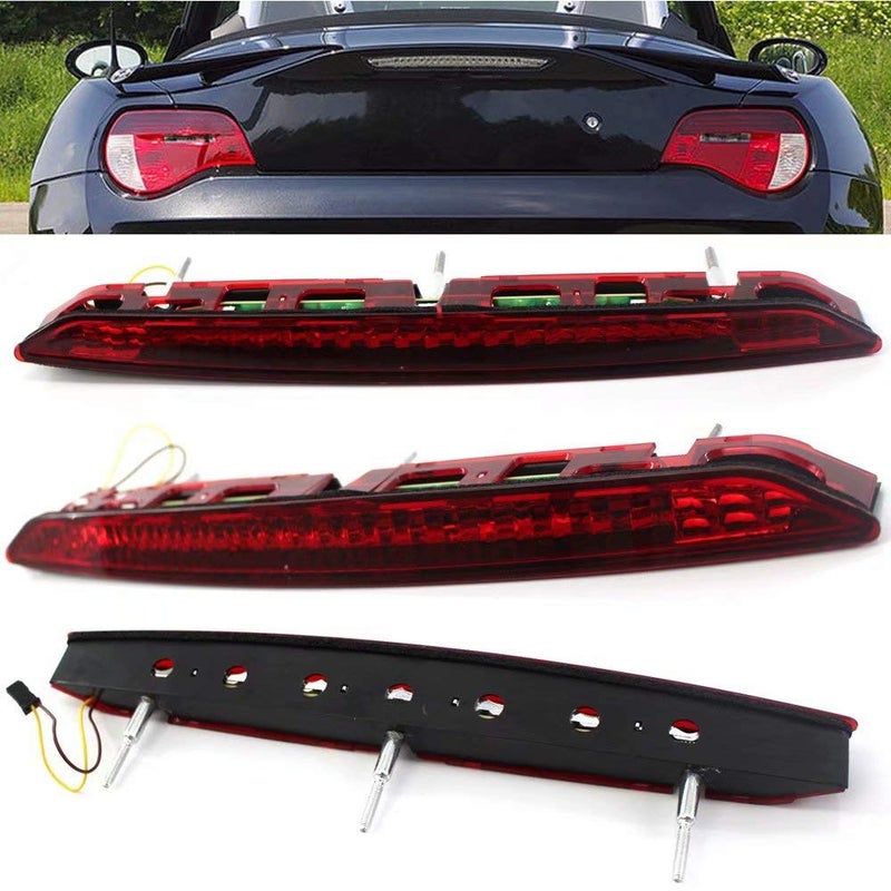 Kqiang Red Light Red Lens Trunk 3rd Third Brake Stop Light Rear Lamp Assembly Replacement for BMW E85 Z4 2003-2008, Replaces 63256917378 - Image 4